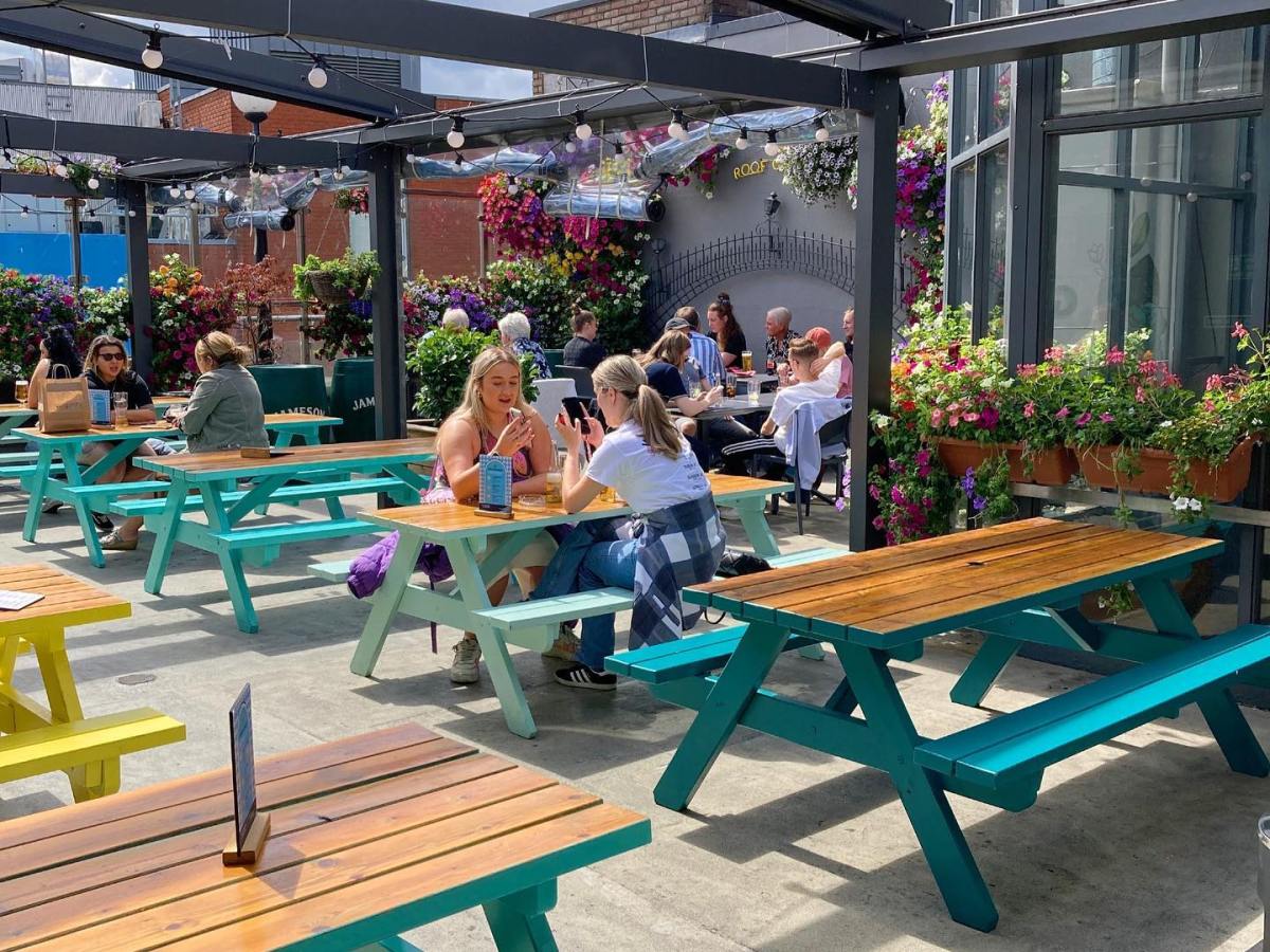 The Temple Bar pub with a rooftop beer garden perfect for&nbsp;summer