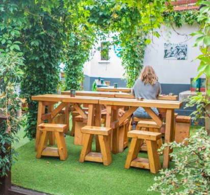The Back Page Beer garden in Phibsboro 